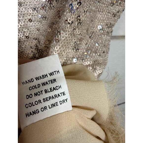 The Impeccable Pig Size SM Gold Sequin Romper Fun for Holidays! - Picture 3 of 8